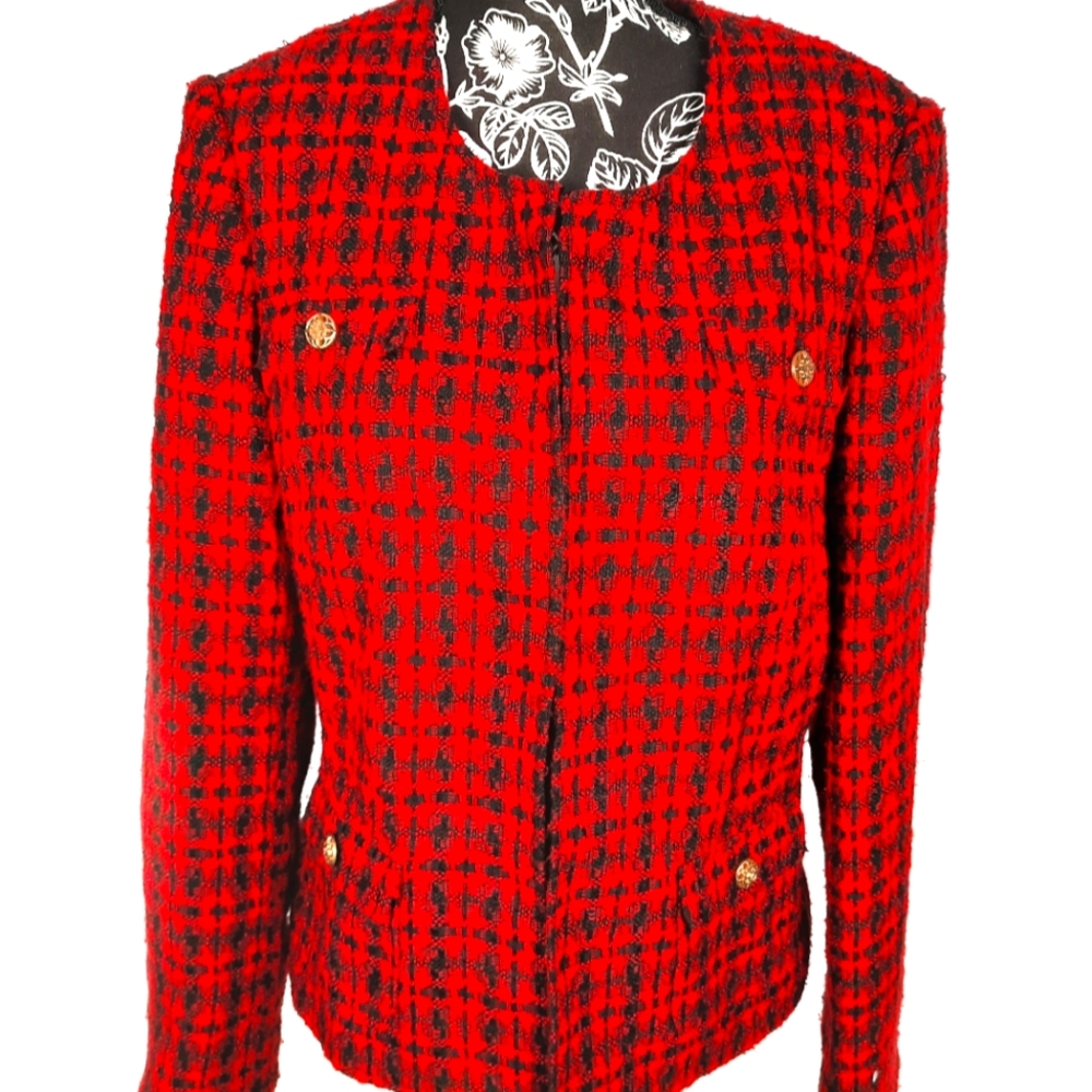 Red Tweed Blazer